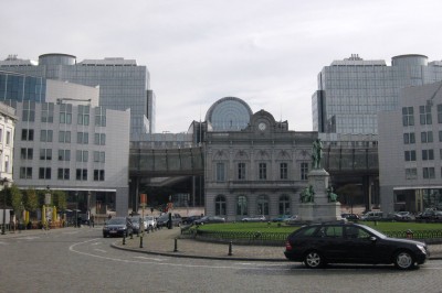 Europarlamenttirakennus Brysselissä